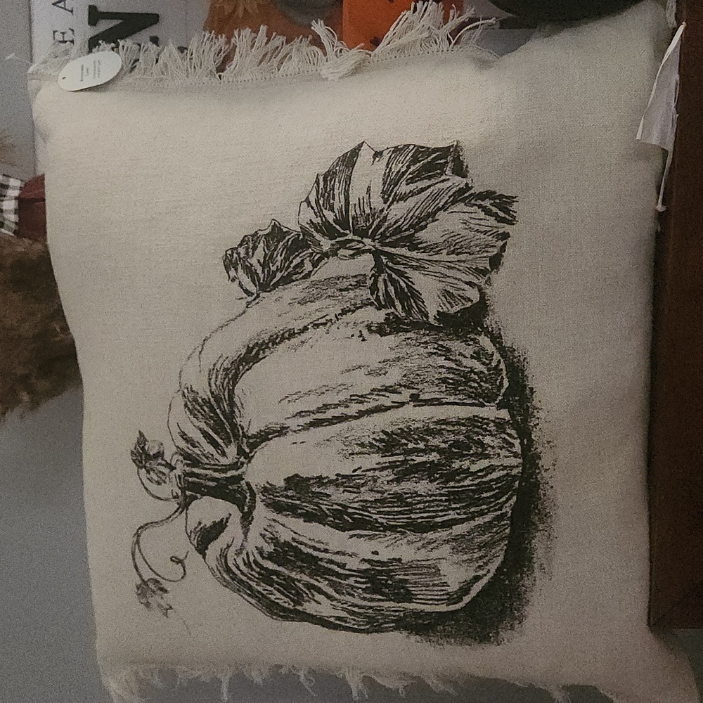 Studio Mcgee Rustic Pumpkin Print Throw Pillow - Picture 3 of 4